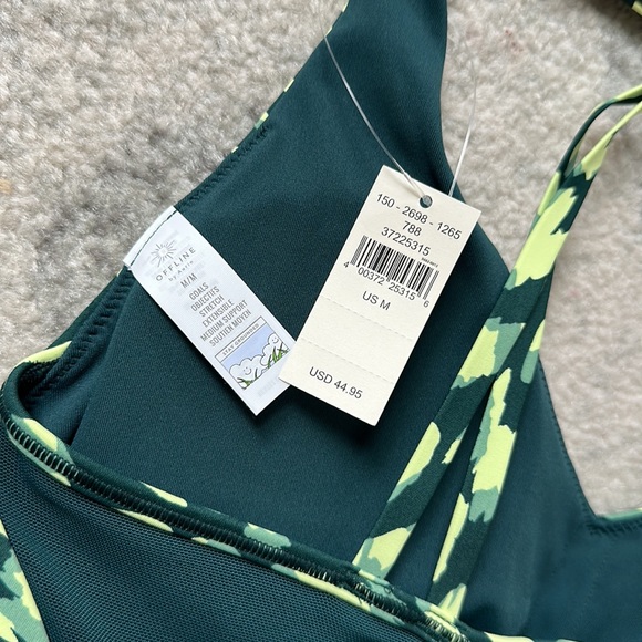 Aerie Offline Green Leopard Sports Bra - Picture 4 of 5